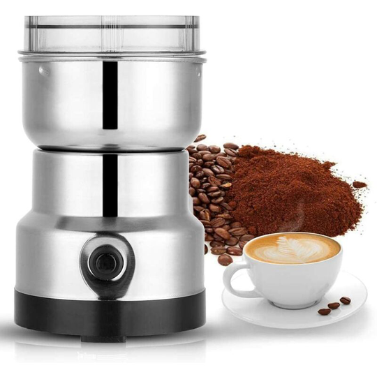 Coffee Bean Grinder, Detachable Powder Grinder with Stainless Steel Blades for Coffee Bean Flax Nuts Pepper Spices and Others (eu Plug)