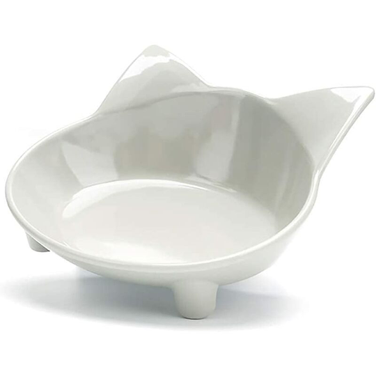 Dog Bowl Cat Food Bowl Set Puppy Pet Water Bowl Pet Feeding Bowl, Gray