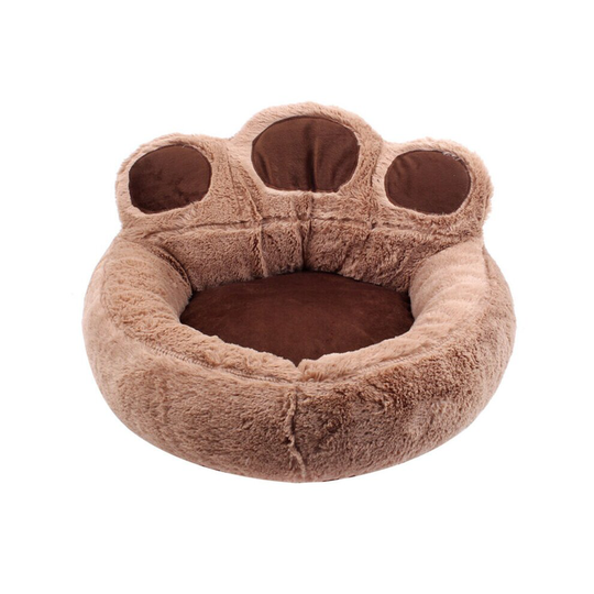 (Coffee, M) Cushion Sleep Washable Fleece Kennel Washable Fleece Paw Pet Dog Cat Beds Puppy