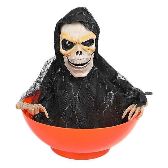 Benobby Kids - Halloween Candy Bowl Grim Reaper Animated Candy Plate Halloween Decorations For Treats Or Mischief Candy Stand Container1pcs