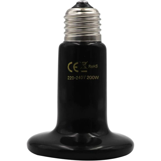 Pet Ceramic Infrared Heat Emitter Small Animal Reptile Turtle Snake Cat Dog for Winter Heating Lamp - 200W