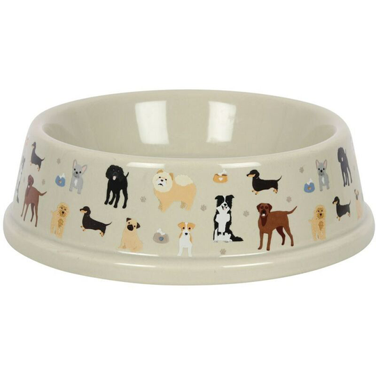 Something Different - Printed Dog Bowl (One Size) (White) - White