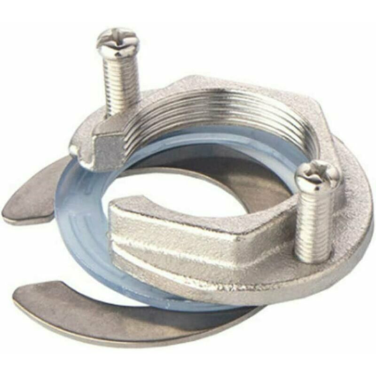 Deckon - Stainless Steel Faucet Retaining Nut Kit to Prevent Kitchen and Bathroom Faucets from Working Loose, 32mm Single Hole Nut Type Connector