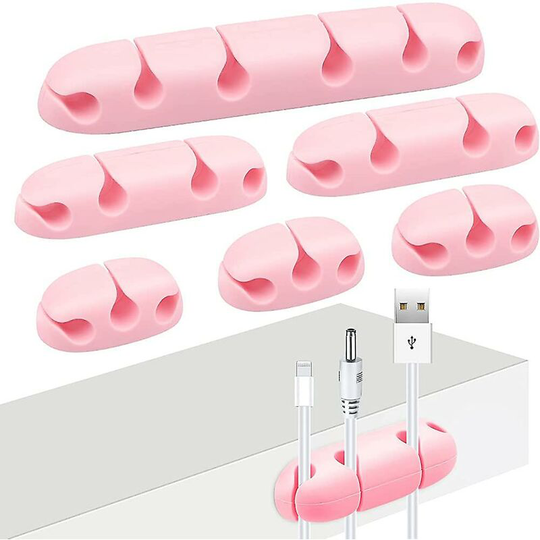 Naxunnn - Cable Holder, 6 Piece Cable Organizer, Self Adhesive Cable Clips,