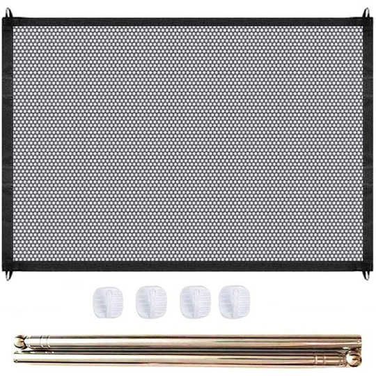 Magic Door Safety Gate,Foldable Pet Safety Guard Dog Gate, for Kitchen Floor Balcony (110 * 72cm)