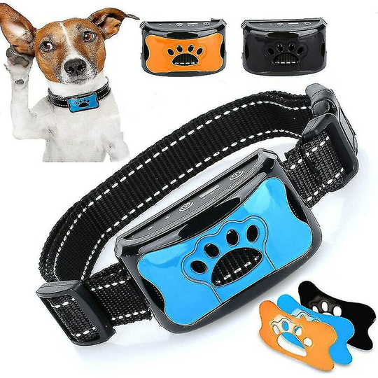 Thsidne New Anti Bark Dog Collar Excessive Barking Device Safe Harmless blue