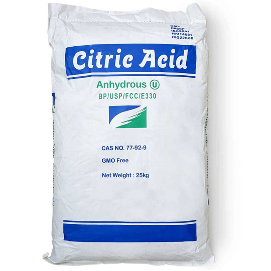 (1kg, Bag) Elixir Gardens Citric Acid Anhydrous Grade | 500g - 25kg supplied in a bag or re-sealable tub