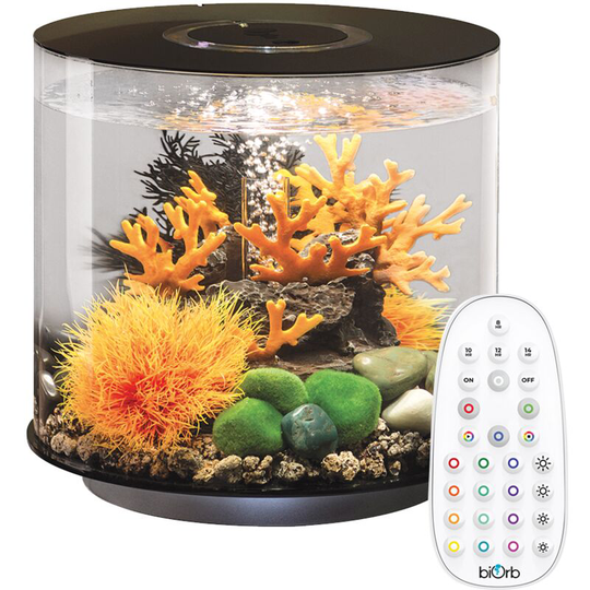 Biorb - Tube 15L Aquarium Black With mcr led Lighting