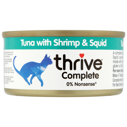 thrive Complete Saver Packs 24 x 75g - Adult Tuna with Shrimp & Squid