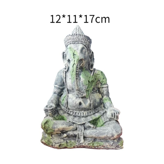 Aquarium Ornament, Artificial Resin Ancient Buddha Statue Pillar Statue Fish Tank Decorations