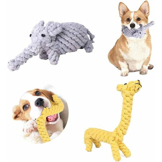 2 Pack Dog Toys Teeth Cleaning Chew Toy Puppy Interactive Training Toy