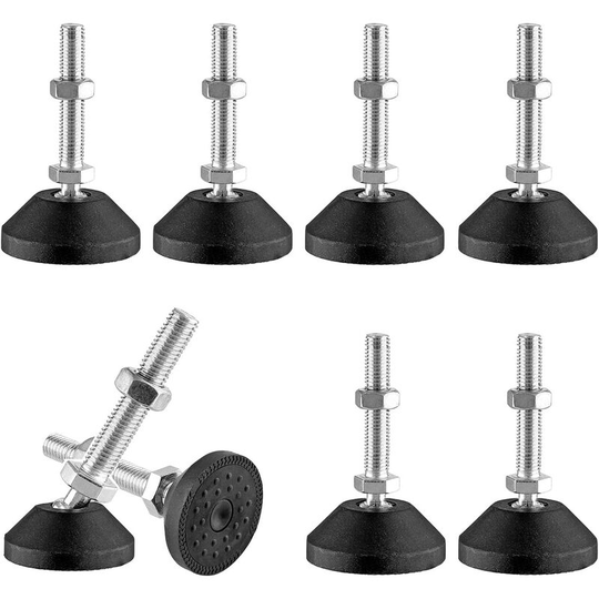Sun Flowergb - 8 Pieces Leveling Feet 50*M8, Adjustable Furniture Feet, Stainless Steel Furniture Legs with Artificial Foundation, Adjustable