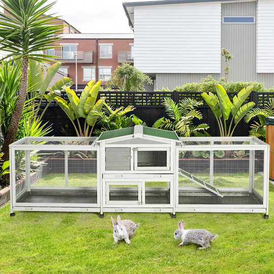 Large Upgraded Wooden Rabbit Hutch Indoor