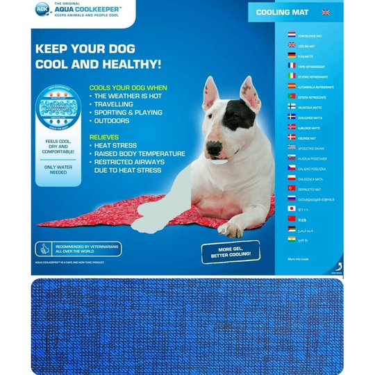 AQUA Coolkeeper Pet/Dog Cooling Mat - Pacific Blue 40 x 30 cm