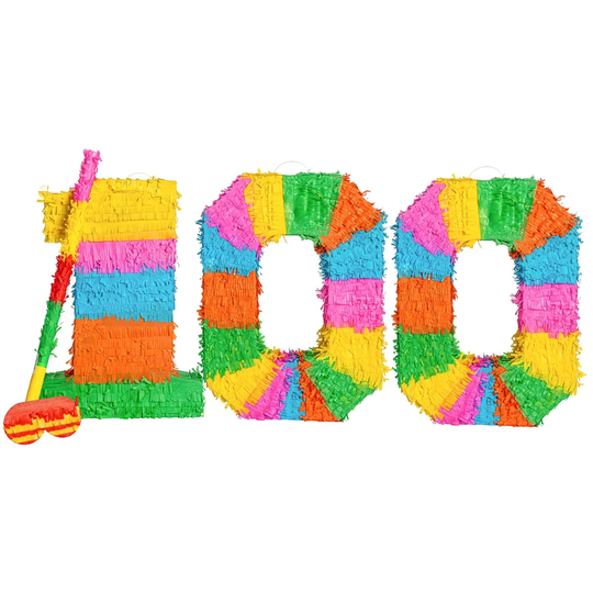 5 Piece 100Th Pinata Set