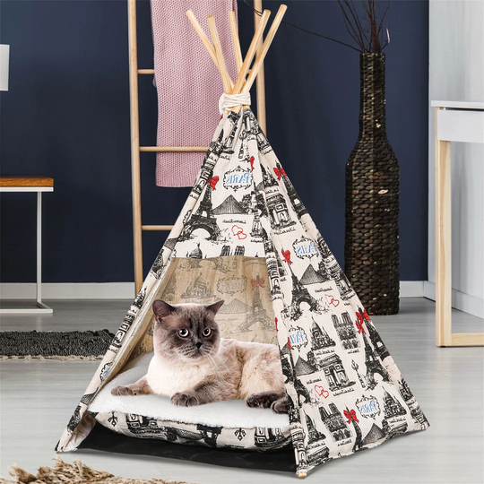 Portable Pet Tent, 67Lx65wx78h Cm-Beige