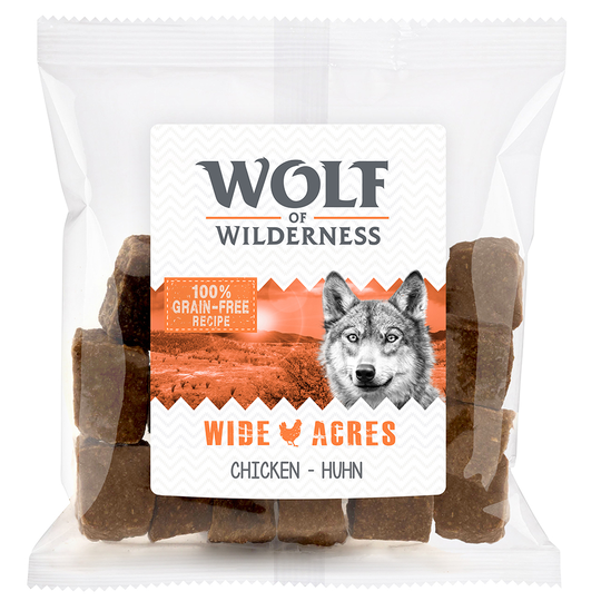 Wolf of Wilderness Wild Bites Dog Snacks "Wide Acres" - Chicken - Saver Pack: 3 x 180g