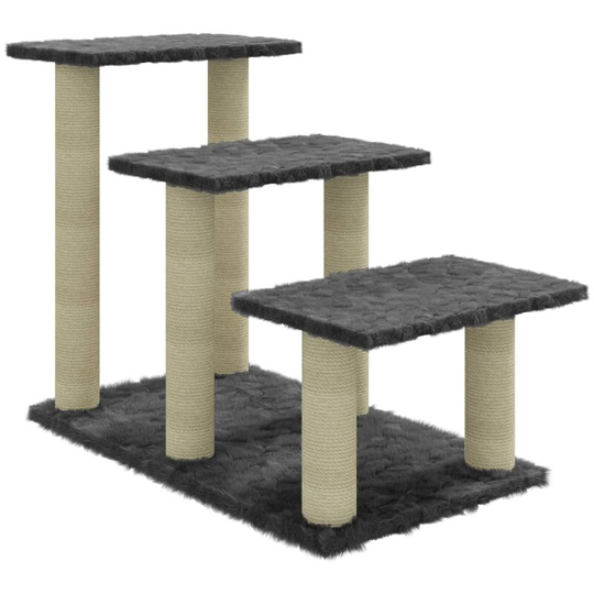 Cat Tree with Sisal Scratching Posts Dark Grey 50.5 cm Vidaxl Grey