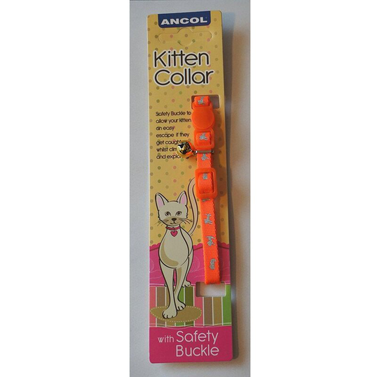 Hi Viz Kitten Collar (One Size) (Orange) - Orange - Ancol