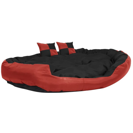 Reversible & Washable Dog Cushion Red and Black 150x120x25 cm Vidaxl Red
