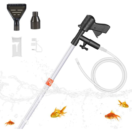 Osqi - Aquarium Gravel Cleaner, 3 in 1 Aquarium Water Changer, with Air Pressure Button and Water Flow Controller for Changing Water, Washing Sand,