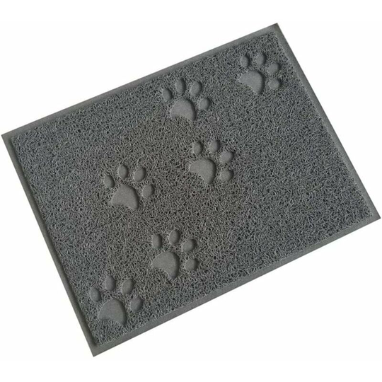 Gray 30 * 40cm Litter Box Mat Waterproof Feeding/Litter Box Mat for Cat and Dog