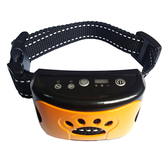 Muff - Anti Bark Dog Collar Rechargeable, Stop Dog Barking Deterrent Device with Vibration (orange)