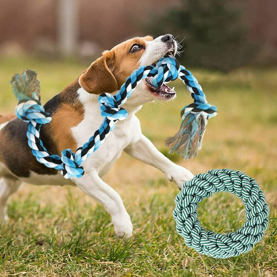 2 Pcs Interactive Toys Durable Rope Dog Toys for Large Dogs Cotton Rope Toys Dog Accessories Teeth Cleaning Chew Toys for Chewers