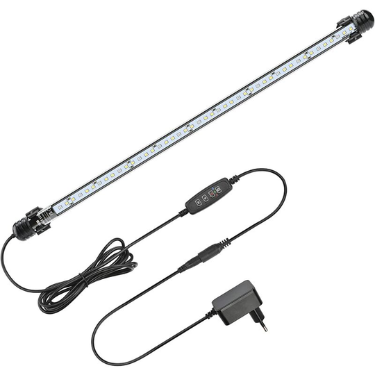 Led Aquarium Light with Timer Function Submersible White Blue Light Adjustable Fish Tank Lighting 4W 230 lm