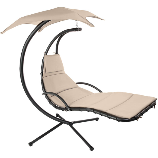 Tectake - Hanging chair Kasia - garden swing seat, garden swing chair, swing chair - beige - beige