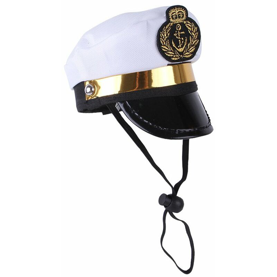 Pet Dog Cat Captain Costume Set Sailor Hat Sailor Costume Accessories Cat Puppy Navy Blue Halloween Cosplay Dress Up