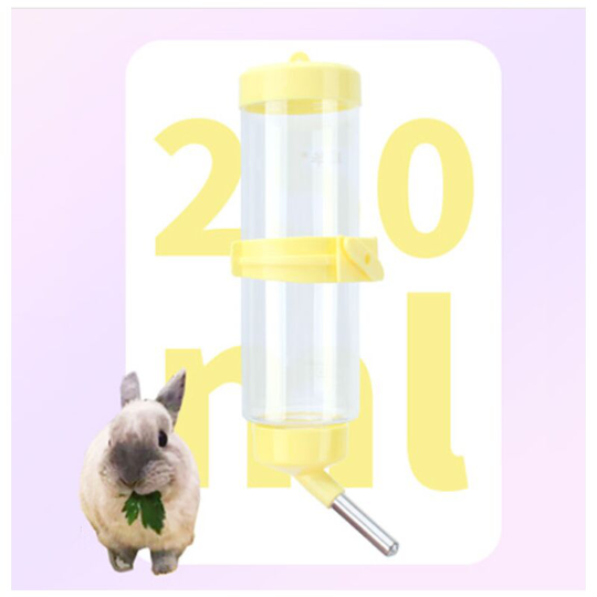 Pet Water Rubber Rabbit Water Bottle Automatic Rubber Pet Hamster Pig India Squirrel Chinchilla Water Bottle Rubbit Ball Drinker (Yellow) (250 ml)