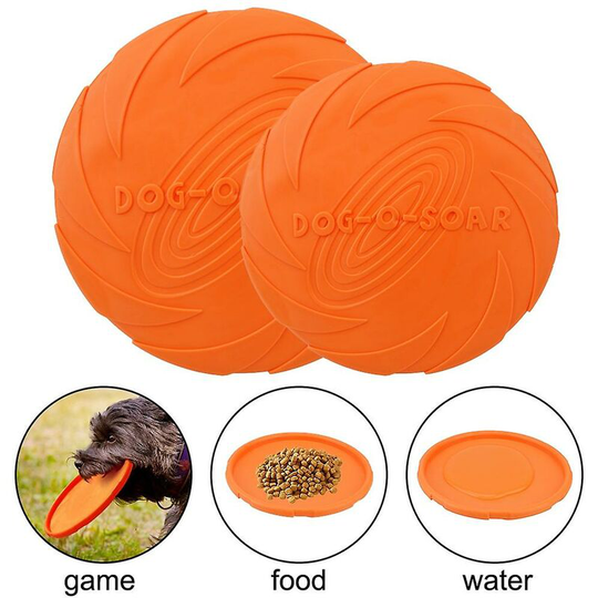 Sun Flowergb - Dog Chew Toys Dog Flying Discs Soft Rubber Resistant Chew Dog Cat Game Flying Saucer Interactive Dog Chew Toys Pet Training Products