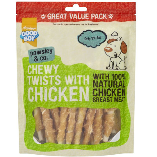 Good Boy Pawsley Chicken Chewy Twists (320g) (May Vary) - May Vary - Armitage