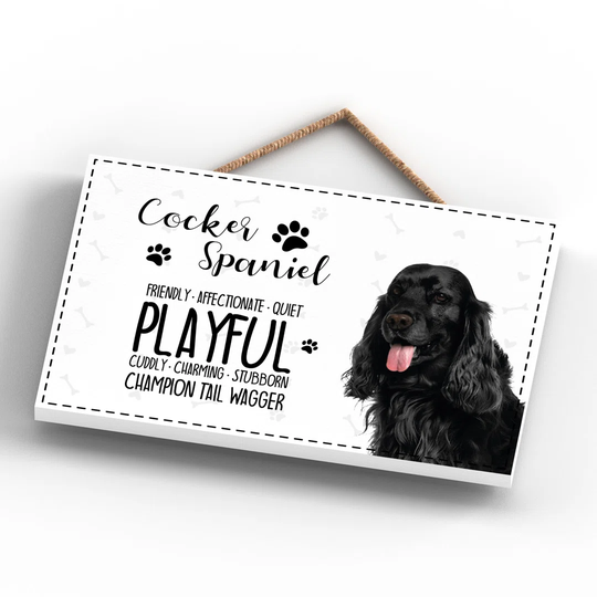 Hinkson Pets and Paws Black Cocker Charac Wall Décor