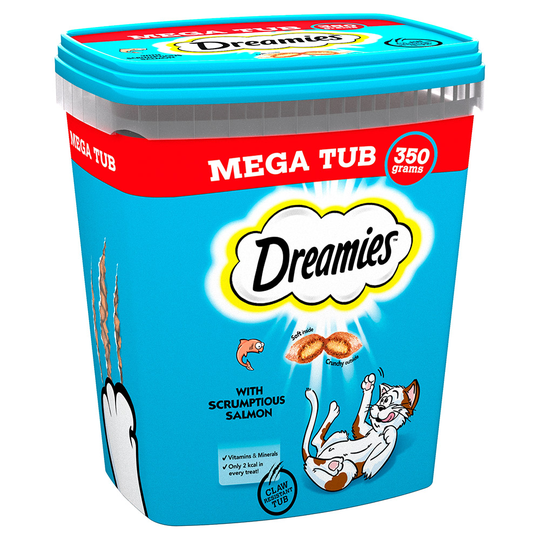 Dreamies Mega Tub - Saver Pack: Salmon (2 x 350g)