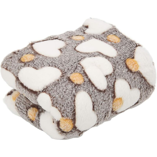 Winter bed for hamster, hot fleece cushion for hamster keeps the animal warm for chinchillas for hamsters for guinea pigs for use (small, love coffee)