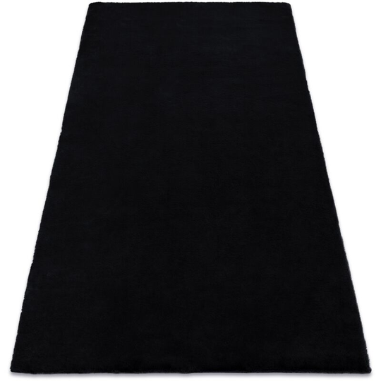 Rugsx - Carpet bunny black imitation of rabbit fur black 160x220 cm