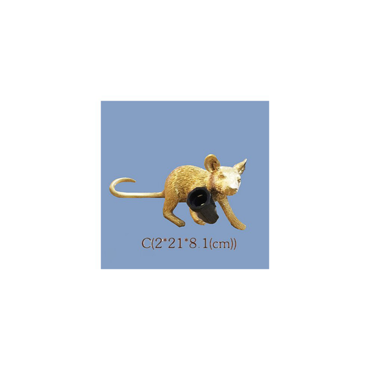 (Gold-3) Mouse lamps Resin Animal Rat Mouse Table lamp