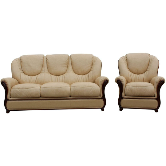 Mississippi 3 Seater + Armchair Genuine Italian Nut Leather Sofa Suite Offer