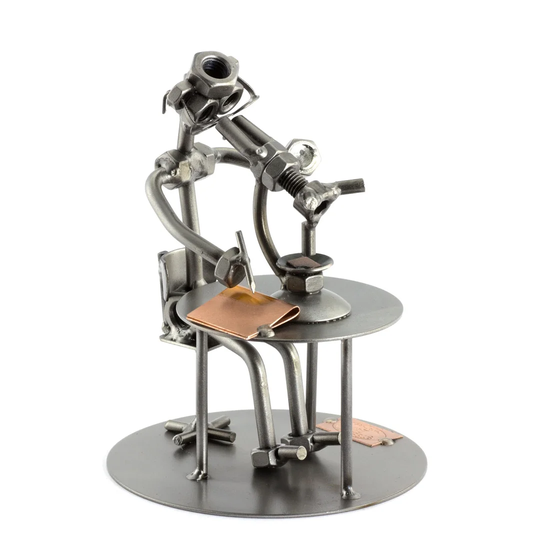 Biologist with Microscope Screw Man