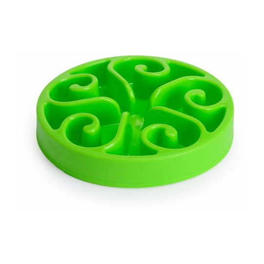 Anti Glutton Dog Bowl Slow Feeding Bowl with Non-Slip Base Promotes Healthy Eating and Slow Digestion, Green