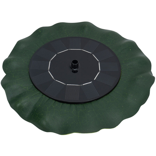 Lotus leaf Fountain with 9 Nozzles Solar Powered Floating Circle Fountain Pump Free Standing Bird Bath Fountain Pump for Bird Bath Pond Patio