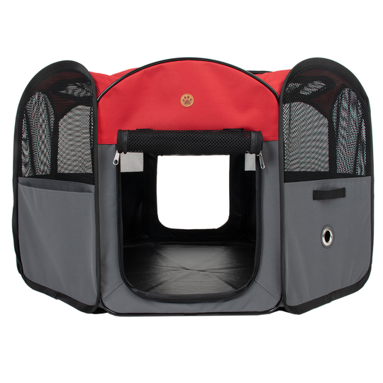8-Sided Nylon Run - Grey/red: 92 x 92 x 52.5 cm (L x W x H)