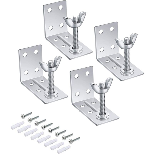 Wall Mount Roman Shade l Bracket and Wing Nut Ceiling or Wall Mount Brackets Mounting Installation Roman Shade l Brackets Window Drapery Use (4)