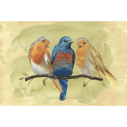 Bird Perch II by Annie Warren - Wrapped Canvas Painting