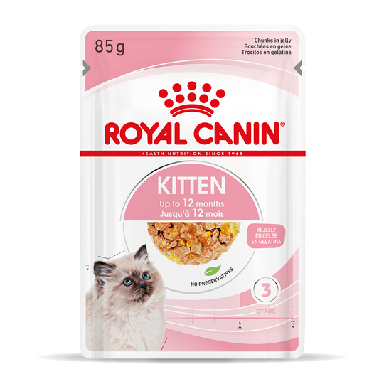 48 x 85g Royal Canin Wet Cat Food - 36 + 12 Free!* - Kitten in Jelly (48 x 85g)