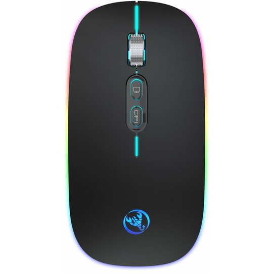Lifcausal - 2.4G Wireless Mouse Mute Office Mouse 3 Adjustable dpi Built-in 500mAh Rechargeable Lithium Battery Ergonomic Mice for pc Laptop
