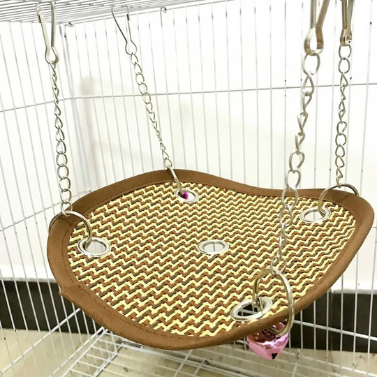 Betterlifegb - Hammock Bed Sleeping Cushion House Toy For Furet Rodent Rat Hamster Ecureuil Chinchilla Pig India-Accessory Straw Randing For Summer