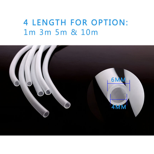 Soft Silicone Oxygen Pump Hose 4mm 6mm Pump Tube for Air Bubble Stone Professional Aquarium Fish Tank Pond Household Tool